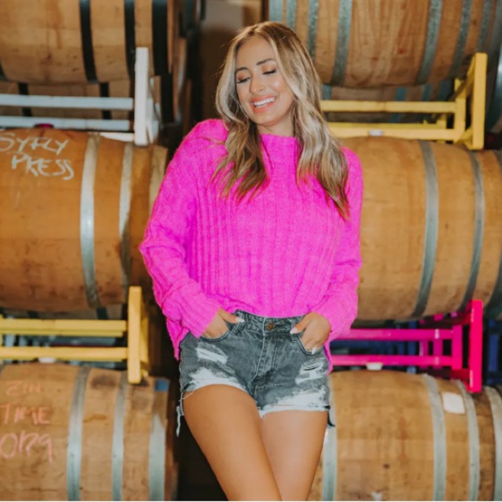 Women's Pink Sweater - Buddy Love Hadley